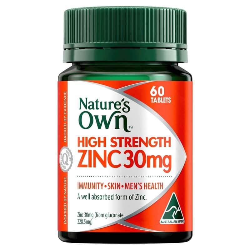 Nature S Own High Strength Zinc 60 Tablets 9316090018452 EBay