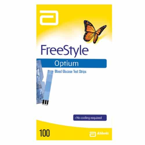 FreeStyle Optium Blood Glucose Test Strips 100pk Optium Neo Libre Diabetes