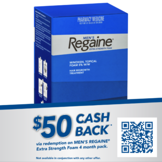 Regaine Men's Extra Strength Foam Hair Regrowth Treatment 4 x 60g 2022 PROMO