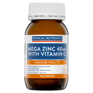 Ethical Nutrients Mega Zinc with Vitamin C 95g Powder - Orange