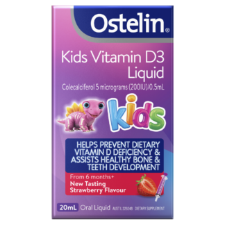 Ostelin Kids Vitamin D3 Liquid 20mL - Strawberry Flavour Children's Bone Health