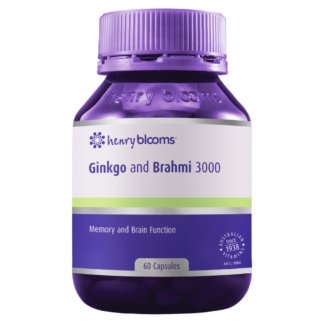 Henry Blooms Ginkgo and Brahmi 3000 60 Capsules
