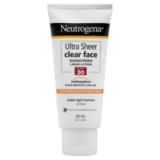 Neutrogena Ultra Sheer Clear Face Sunscreen Liquid-Lotion SPF 30 80mL