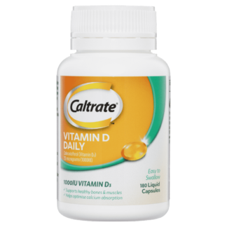 Caltrate Vitamin D Daily 1000IU 180 Liquid Capsules