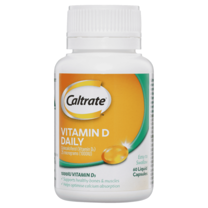 Caltrate Vitamin D Daily 1000IU 60 Liquid Capsules