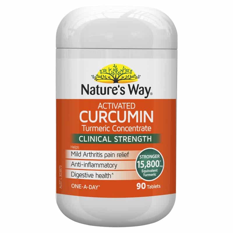 Nature's Way Activated Curcumin Turmeric Concentrate 90 Tablets Joint Pain