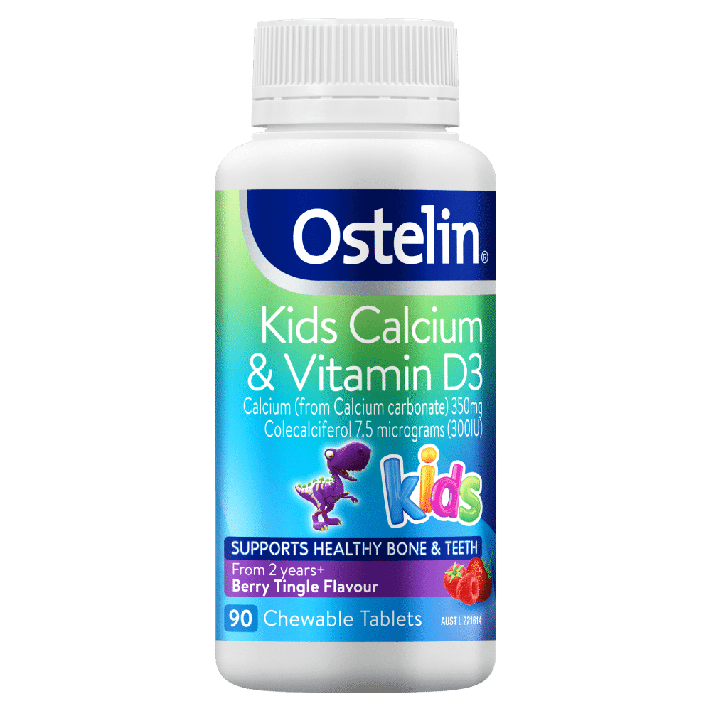 Ostelin Kids Calcium & Vitamin D3 90 Chewable Tablets Healthy Bone & Teeth Halal