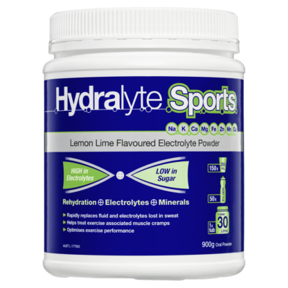 Hydralyte Sports Lemon Lime Flavoured Electrolyte Powder 900g