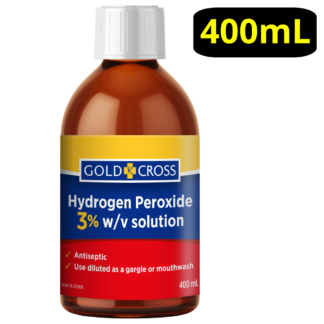 Gold Cross Hydrogen Peroxide 3% w/v 400mL Solution