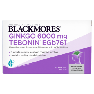 Blackmores Ginkgo 6000mg Tebonin EGb761 30 Tablets