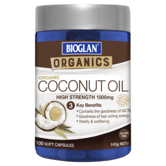 Bioglan Organic Coconut Oil 100 Soft Capsules