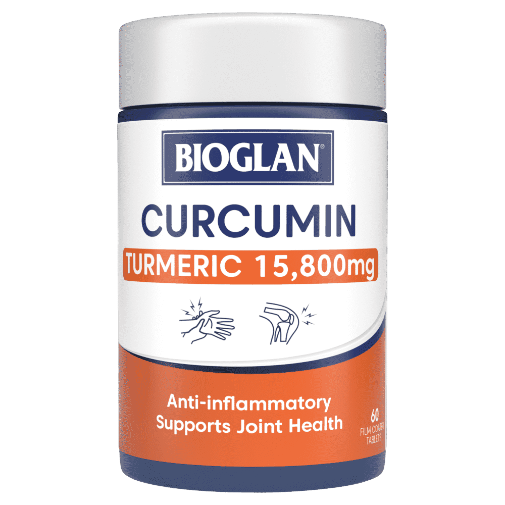 Bioglan Curcumin Turmeric 15,800mg 60 Tablets Joint Pain prev. Clinical Curcumin