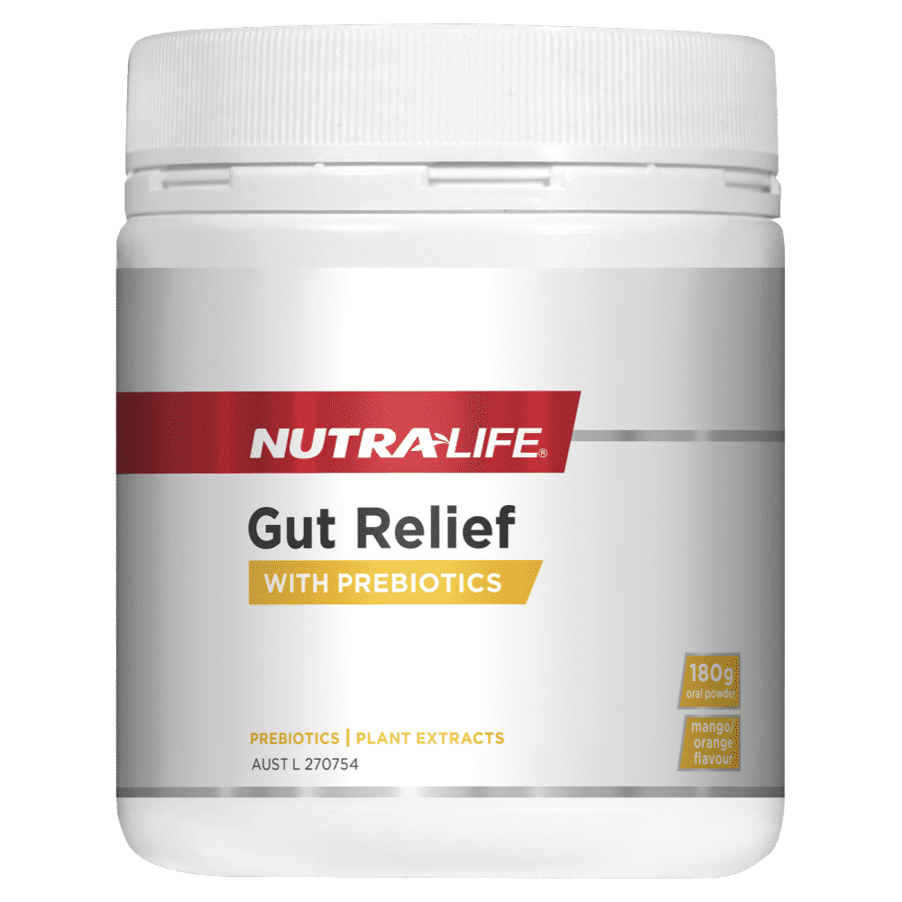 Nutra-Life Gut Relief with Prebiotics 180g Oral Powder Indigestion ...