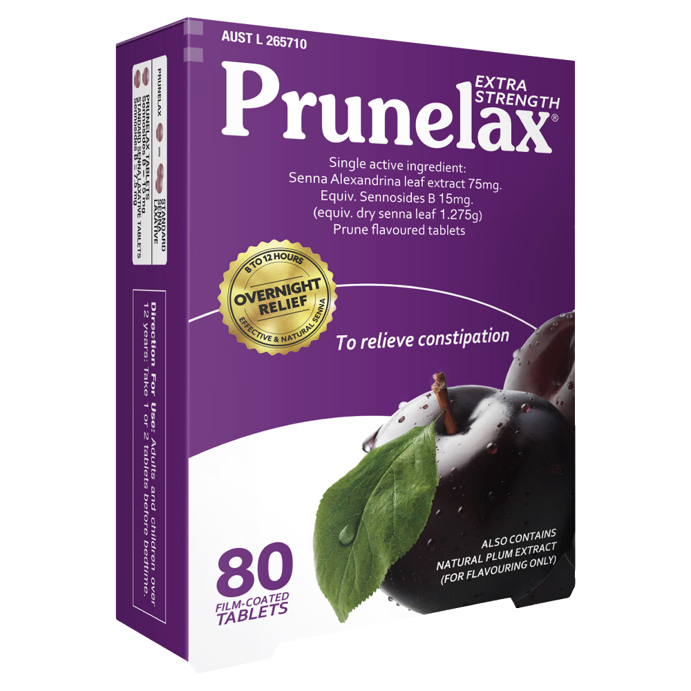 Prunelax Extra Strength 80 Tablets Relieve Constipation Natural Laxative