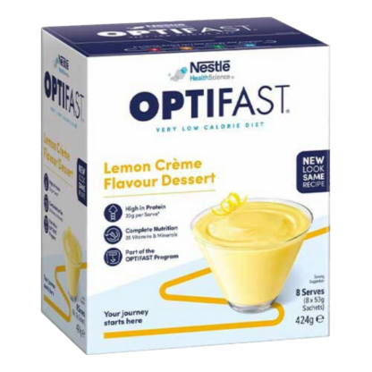 Optifast VLCD Lemon Crème Dessert 8 x 53g Sachets