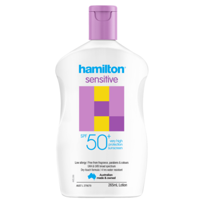 Hamilton Sensitive SPF 50+ Sunscreen 265mL