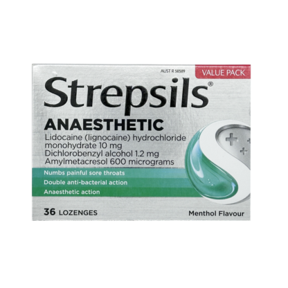 Strepsils Anaesthetic Lozenges 36 Pack - Menthol Flavour