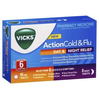Vicks Action Cold & Flu Day & Night Relief  24 Tablets