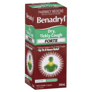 Benadryl Dry Tickly Cough Forte 200mL - Peach