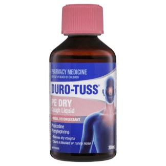 Duro-Tuss PE Dry Cough Liquid + Nasal Decongestant 200mL