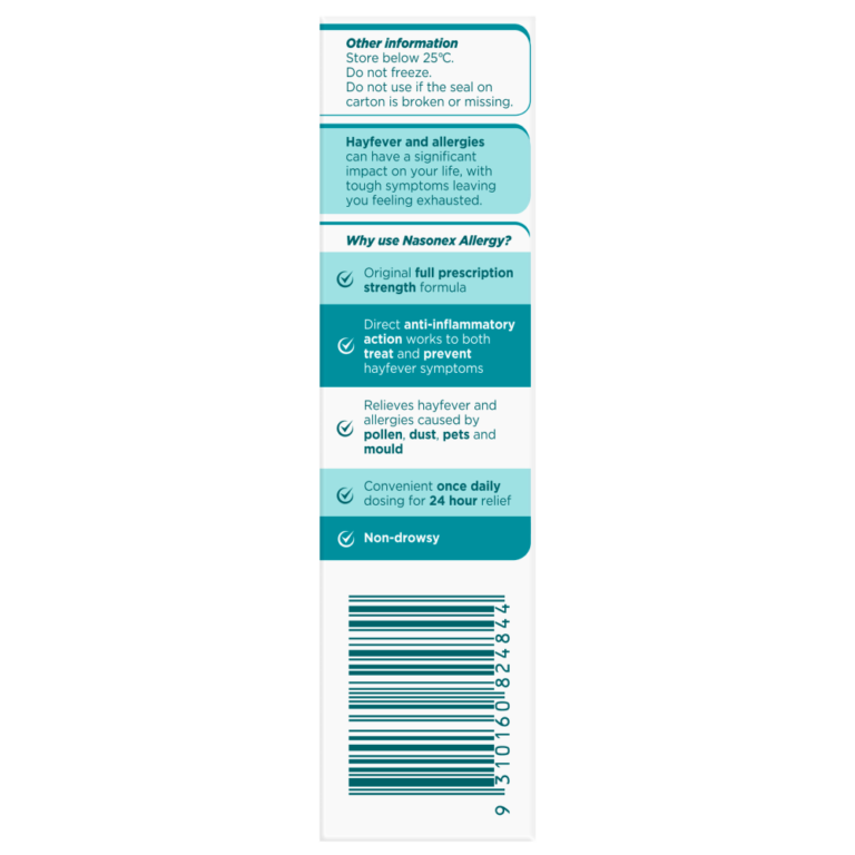 Nasonex Allergy NonDrowsy 24 Hour Nasal Spray 140 Sprays Discount