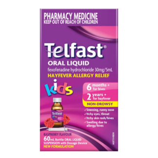 Telfast Kids Non-Drowsy 60mL Oral Liquid Suspension - Raspberry Flavour