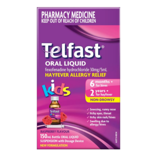 Telfast Kids Non-Drowsy 150mL Oral Liquid Suspension - Raspberry Flavour