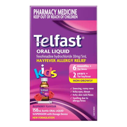 Telfast Kids Non-Drowsy 150mL Oral Liquid Suspension - Raspberry Flavour