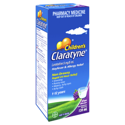 Claratyne Children's Hayfever & Allergy Relief Syrup 120mL - Grape Flavour