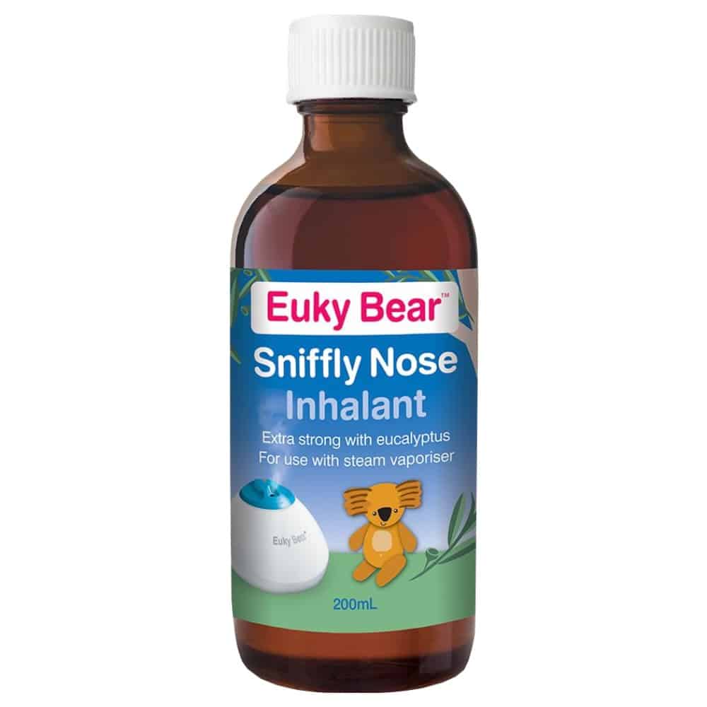 Euky Bear Sniffly Nose Inhalant 200mL Soothe Nasal & Throat Passages Eucalyptus