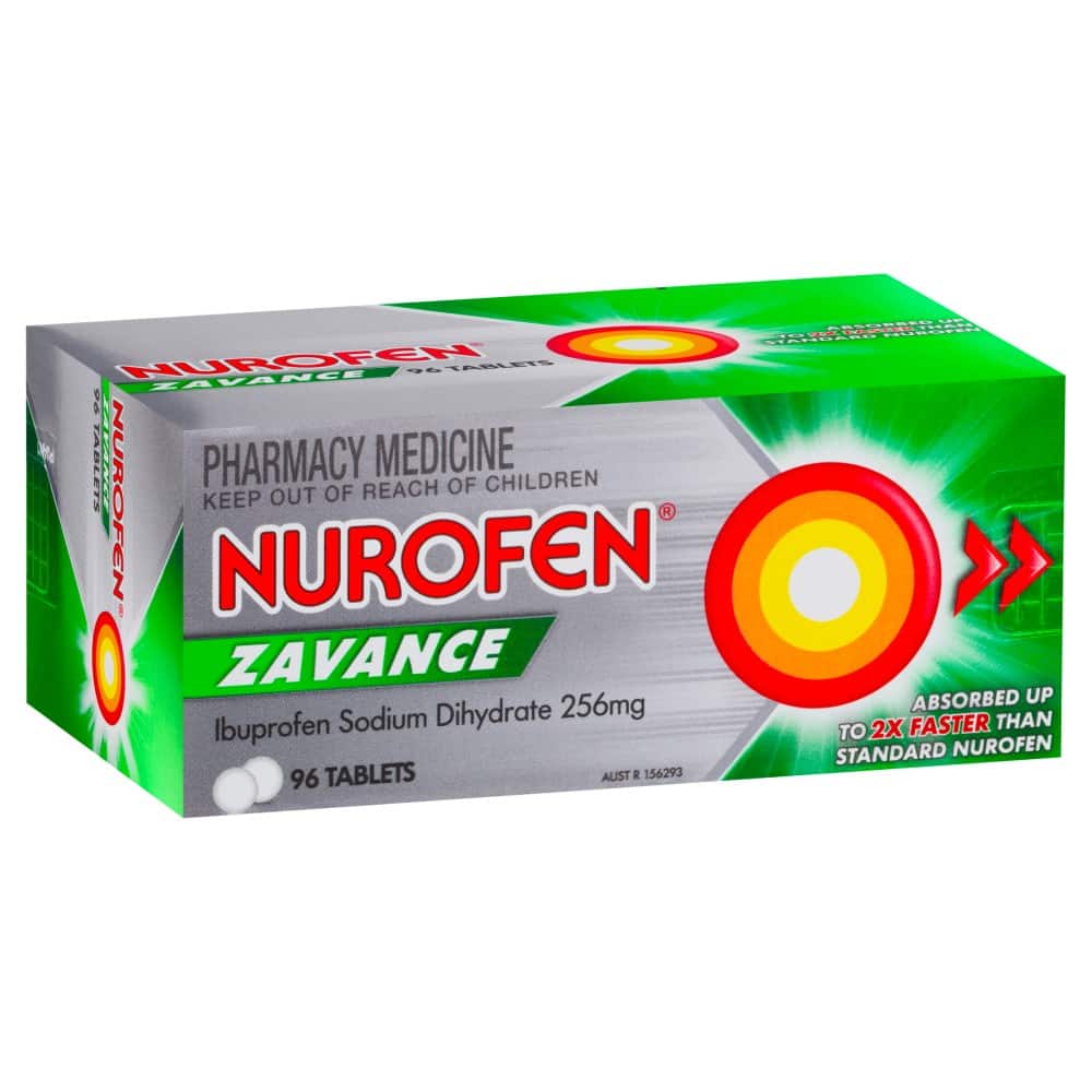 Nurofen Zavance 96 Tablets Fast Pain Relief Body Pain Migraine Headaches Relief