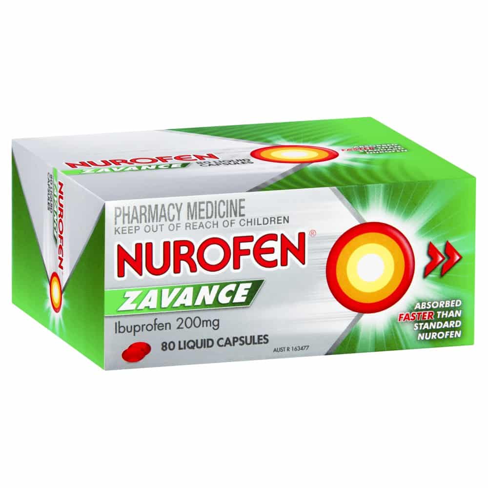 Nurofen Zavance 80 Liquid Capsules Fast Pain Relief Body Pain Migraine Headaches