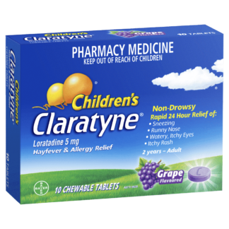 Claratyne Children's Hayfever & Allergy Relief Chewable 10 Tablets - Grape Flavour