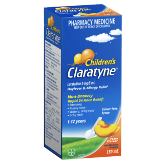 Claratyne Children's Hayfever and Allergy Relief Syrup 150mL - Peach Flavour