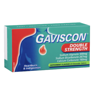 Gaviscon Double Strength 24 Chewable Tablets - Peppermint