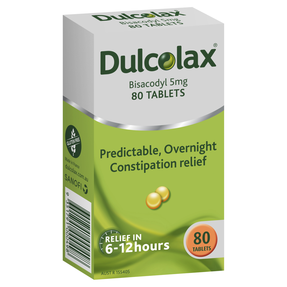 Dulcolax Constipation Relief 80 Tablets Stimulates Bowels Form Soft Stools