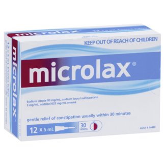 Microlax Enema 12 x 5mL Tubes