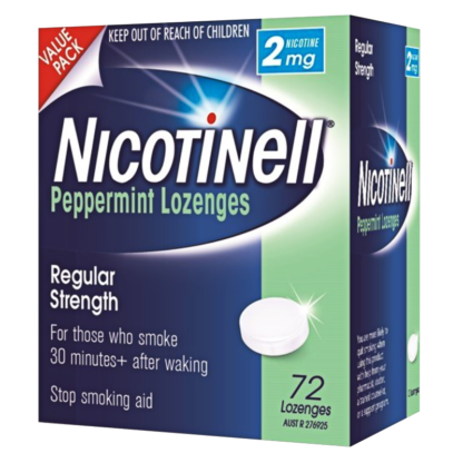 Nicotinell Lozenges Regular Strength 2mg 72 Pack - Peppermint