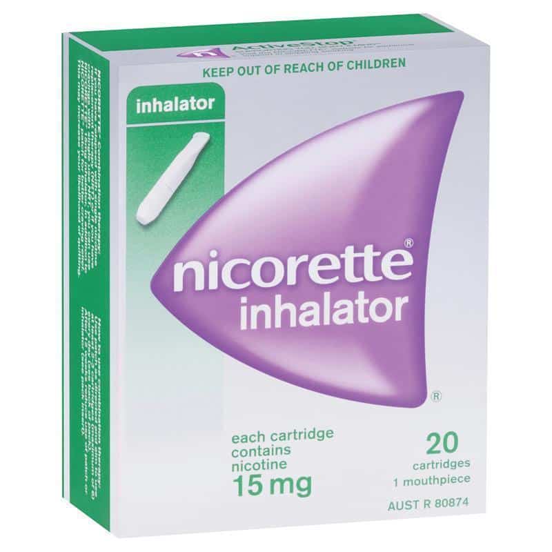 Nicorette Inhalator Nicotine 15mg 20 Cartridges & 1 Mouthpeice ...