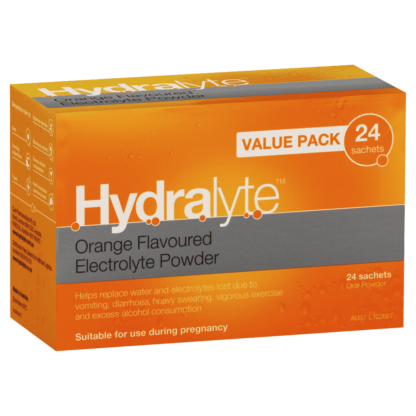 Hydralyte Electrolyte Powder 24 Sachets - Orange