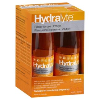 Hydralyte Electrolyte Solution 4 x 250mL Oral Liquid - Orange