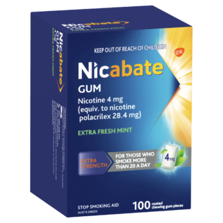 Nicabate Gum Nicotine 4mg 100 pieces - Extra Fresh Mint