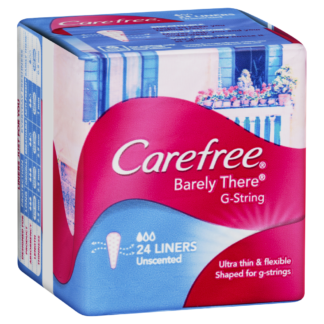 Carefree Barely There G-String Unscented 24 Liners