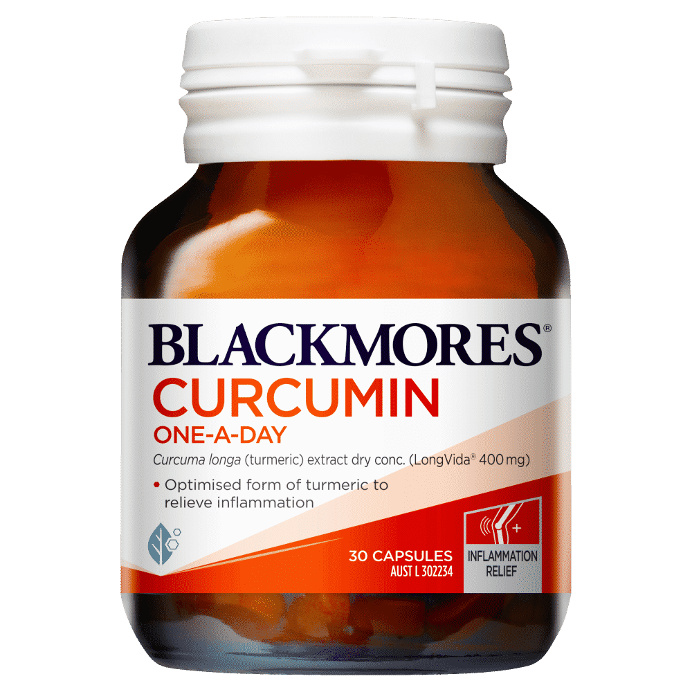 Blackmores Curcumin One-A-Day 30 Capsules LongVida® Turmeric Inflammation Relief