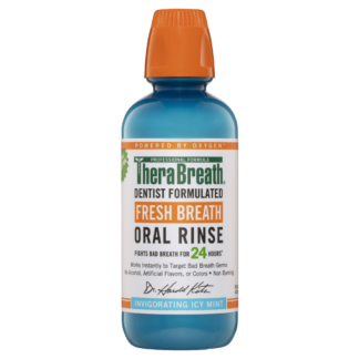 TheraBreath Fresh Breath Oral Rinse 473mL - Invigorating Icy Mint