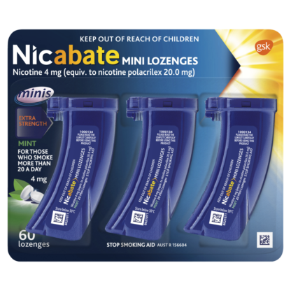 Nicabate Minis Extra Strength 4mg Mint 60 Lozenges