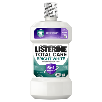 Listerine Bright White Mouthwash 500mL - Lemon & Salt