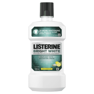 Listerine Bright White Mouthwash 500mL - Lemon & Salt