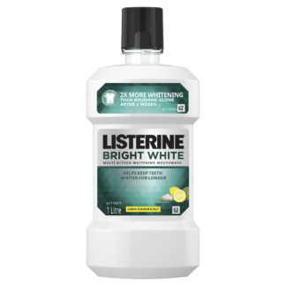 Listerine Bright White Mouthwash 1 Litre - Lemon & Salt