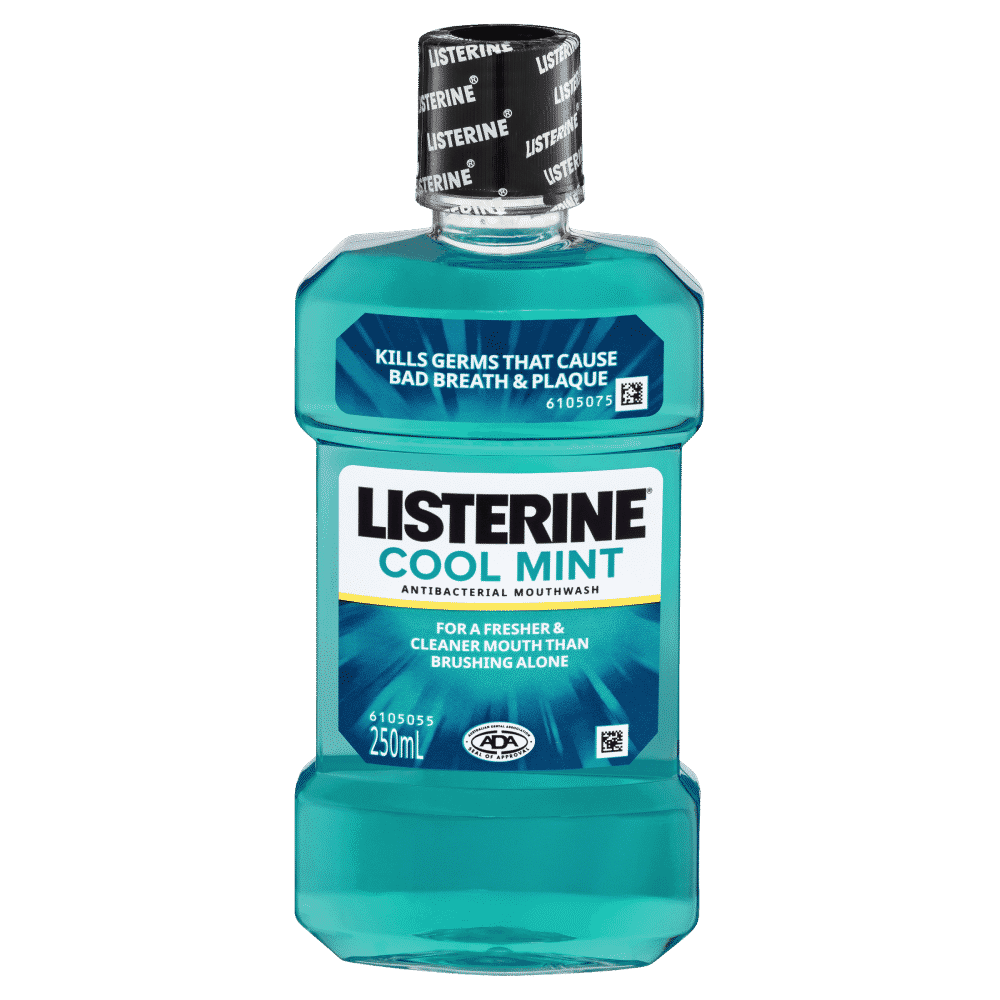 Listerine Cool Mint Mouthwash 250mL Antibacterial Fresher & Cleaner Mouth